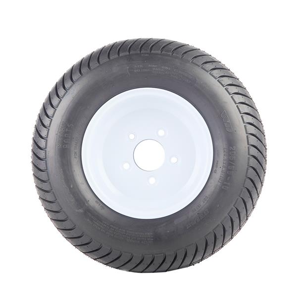 2 Trailer Tire & Rims 20.5 X 8 X 10 205/65-10 20.5/8-10 20.5/800-10 5 Lug White