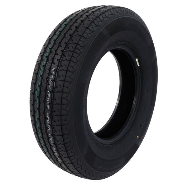 2pcs STR II ST225-75R-15-10 Spare Replacement Rubber Tires Black