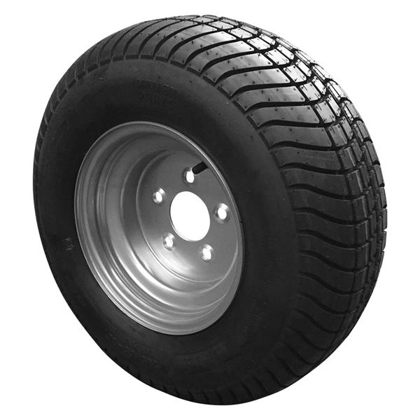 Only1* 20.5x8.0-10 6ply Bias Trailer Tires on 5 Lug Silver Rim Wheels P825