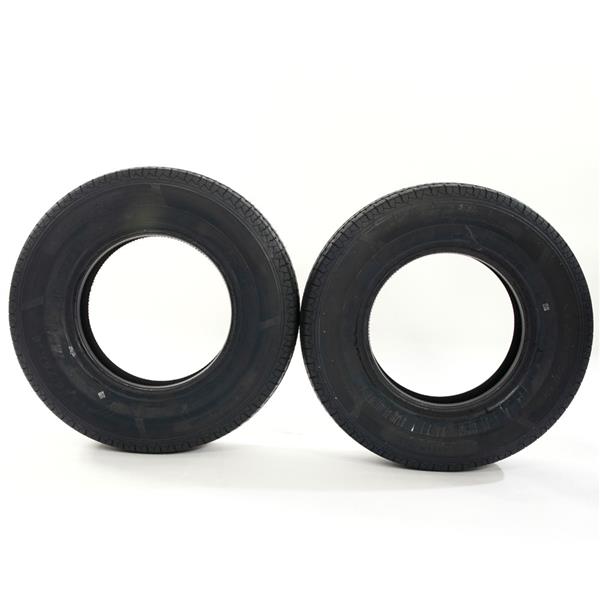 2pcs STR II ST225-75R-15-10 Spare Replacement Rubber Tires Black