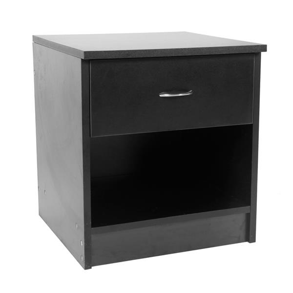 One Drawer Night Stand Black