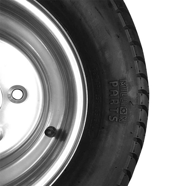 2* Trailer Tires Rim 20.5X8-10 205/65-10 10PR 5 Lug E Silver Wheels