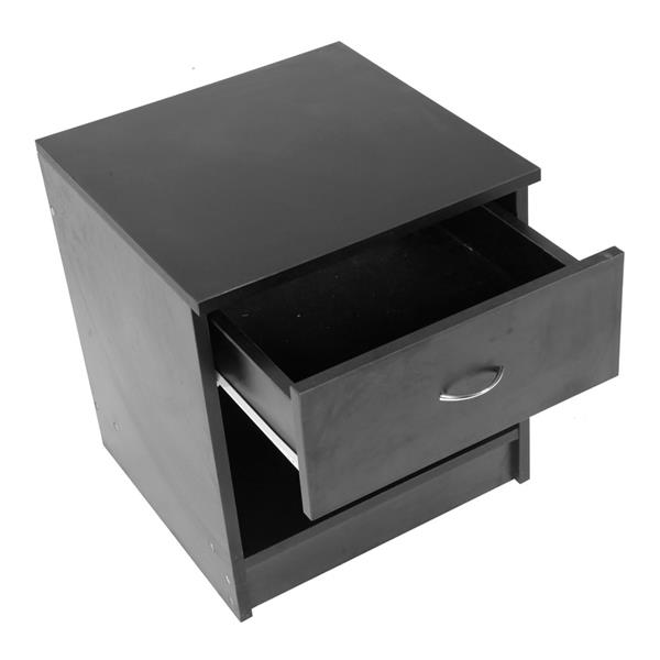 One Drawer Night Stand Black