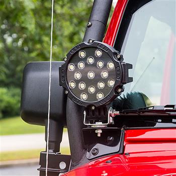 2pcs 7 Inch 51W LED Work Light Driving Jeep 4X4 Spot Beam Offroad Truck Round Black