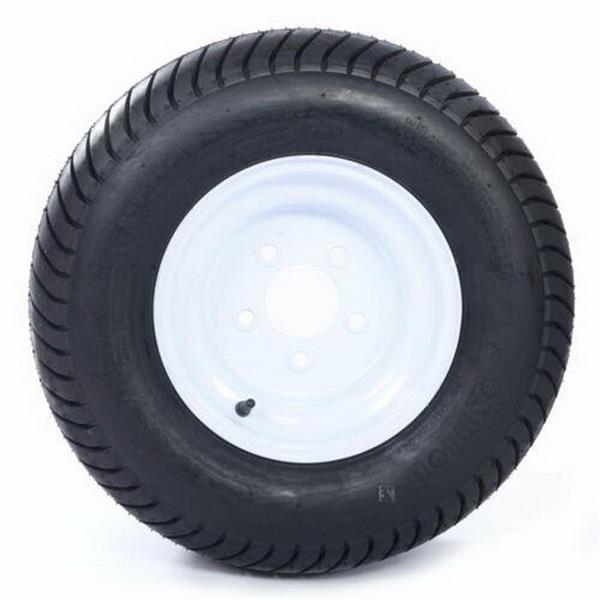 Pair Trailer Tire & Rims 205/65-10 1105 Lbs Black Rubber Tubeless