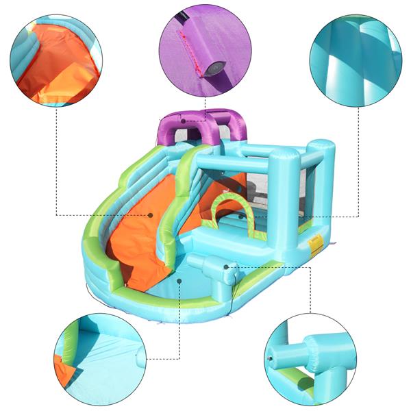 New Inflatable Bounce House, Slide Bouncer with Pool Area ,Climbing Wall, Large Jumping Area 