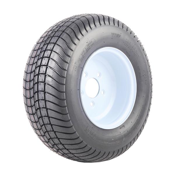 2 Trailer Tire & Rims 20.5 X 8 X 10 205/65-10 20.5/8-10 20.5/800-10 5 Lug White