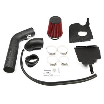 Intake Pipe with Black Wrinkle & Red Air Filter for 2004-2008 Ford F150 V8 5.4L