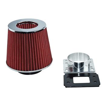 Air Inlet MAF Adapter   Red Filter for Mazda 1990-1997 Miata MX5 1.6L/ 1.8L