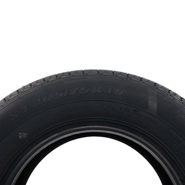 2pcs STR II ST205-75R-15-8 Spare Replacement Rubber Tires Black