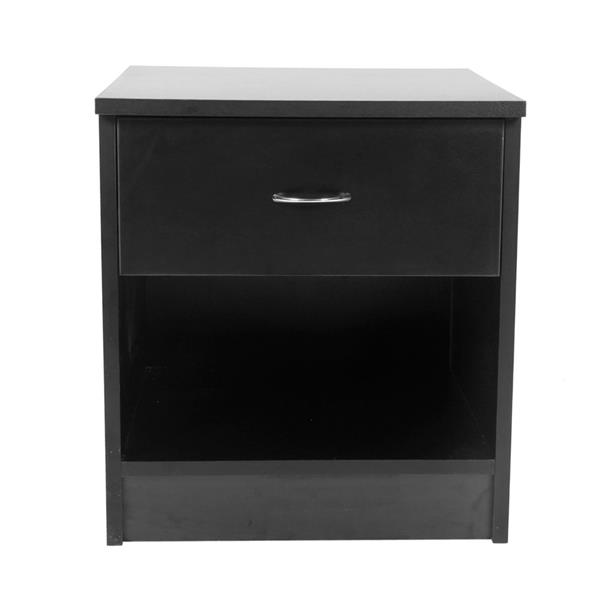 One Drawer Night Stand Black