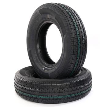 2pcs STR II ST225-75R-15-10 Spare Replacement Rubber Tires Black