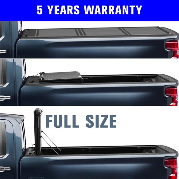 Flip Hard Folding Truck Bed Tonneau Cover Fits 2009-18 DodgeRam 5'7"