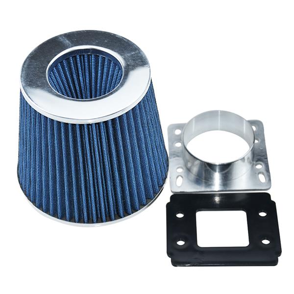 Air Inlet MAF Adapter   Blue Filter for Mazda 1990-1997 Miata MX5 1.6L / 1.8L