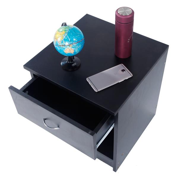 One Drawer Night Stand Black