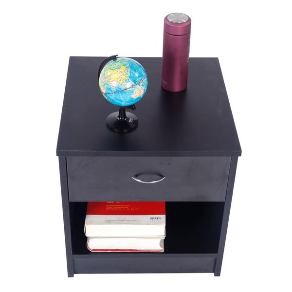 One Drawer Night Stand Black