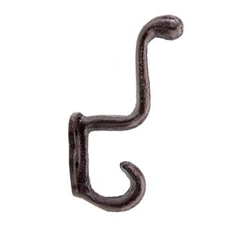 Cast Iron Snake Hook Brownish Red