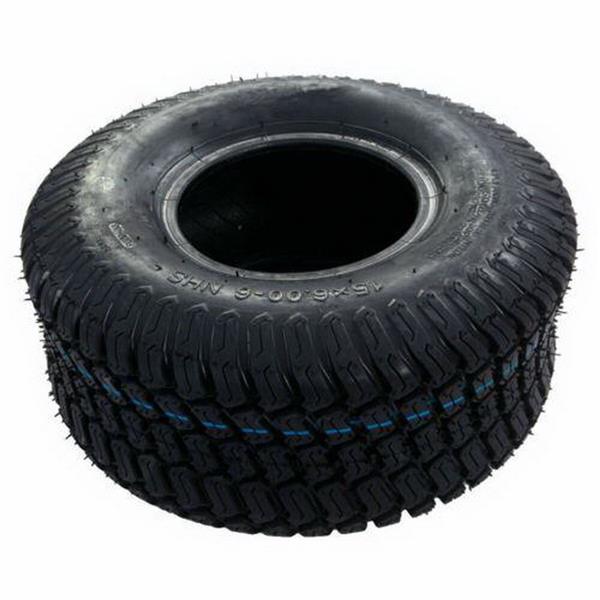 Lawn Mower Tractor tire 15x6.00-6 millionparts P332 4 Ply Color: Black