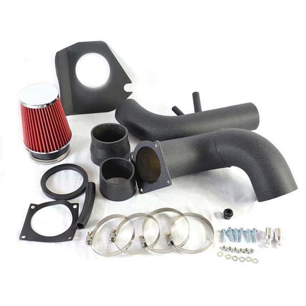 Intake Pipe with Air Filter for 1996-2004 Ford Mustang GT 4.6L V8 Model Only Black & Red