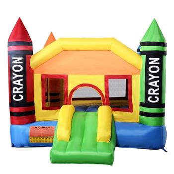  3.7*2.7*2.3m 420D Thick Oxford Cloth Inflatable Bounce House Castle Ball Pit Jumper Kids Play Castle Multicolor