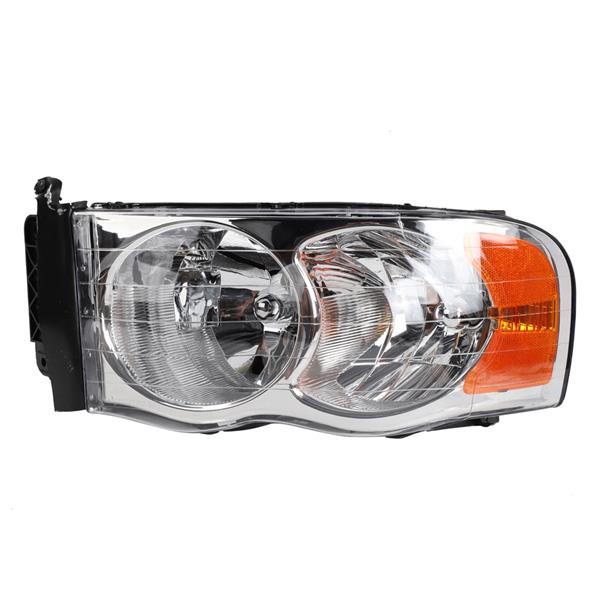 2pcs Front Left Right Car Headlights for Dodge RAM 1500 2002-2005/Dodge RAM 2500 3500 2003-2005 Chro