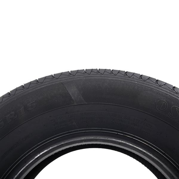 2pcs STR II ST225-75R-15-10 Spare Replacement Rubber Tires Black