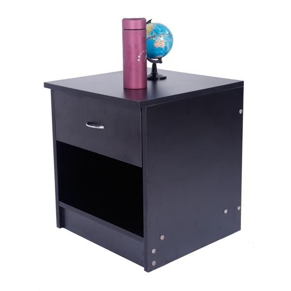 One Drawer Night Stand Black