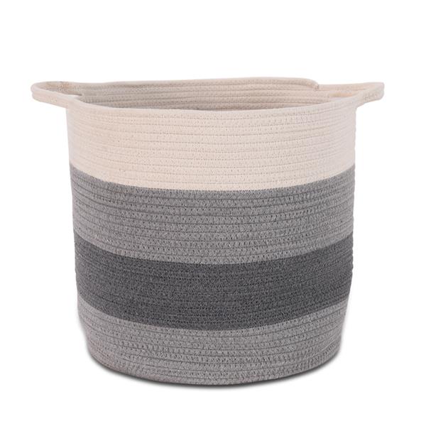 Large Woven Storage Basket 15.7" x 14.6" Cotton Rope Organizer Baby Laundry Baskets for Blanket Toys Towels