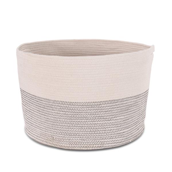 Large Cotton Rope Storage Basket - 22" x 13.8" Toys Storage Bin Woven Laundry Basket Storage for Blanket