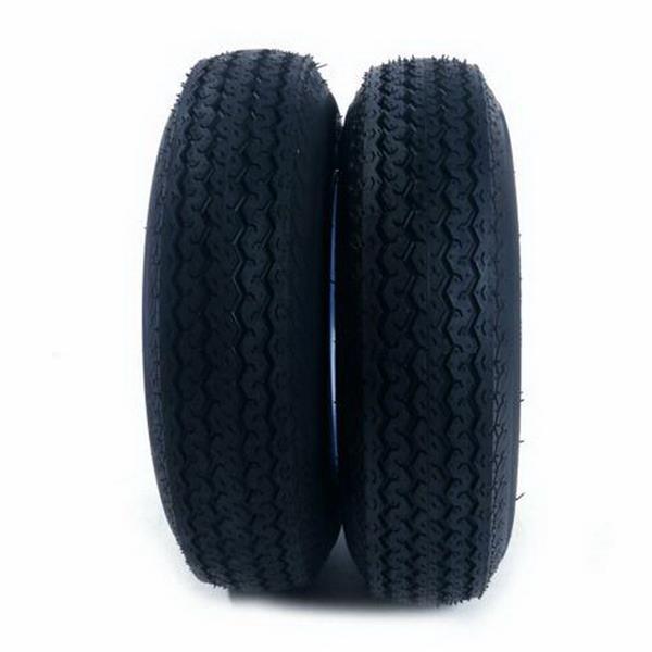 2pcs Trailer Tires & P819 Rim Width: 3.75" / 9.52cm 4 lugs on 4" Center 590 lbs