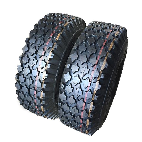 Pair of tires millionparts TIRES GO CART LAWN MOWER P605 4.10/3.50-5 PSI:24