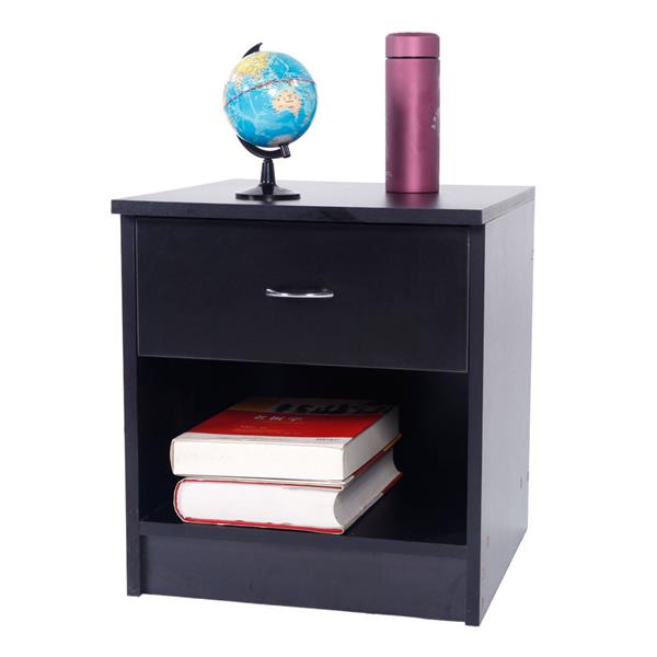 One Drawer Night Stand Black