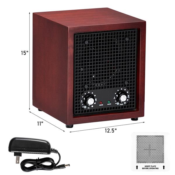 ZOG-2 Household Ozone Air Purifier 26W Replaceable Ceramic Sheet Covering 3500 Square Feet-Cherry