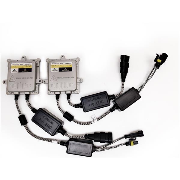 55W AC CANBUS H16 10000K HID Xenon Light Kit Error Free w/ Slim Ballasts