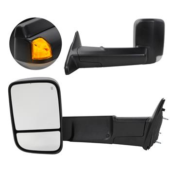 Fits 2009-2012 Ram 1500 2500 3500 Power Heated Signal Towing Side Mirrors Pair
