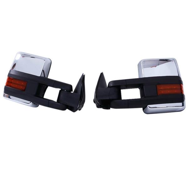 CHROME For 03-06 Chevy Silverado Sierra Towing Mirrors Power Heated Signals Pair