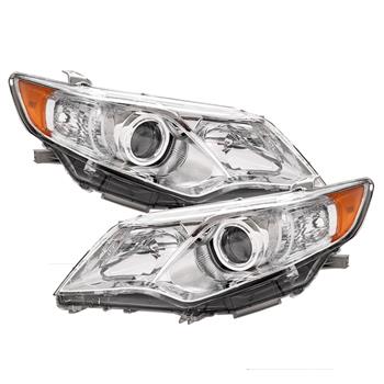 Pair of Headlights OE Composite Direct Replacement Clear for 12-14 Toyota