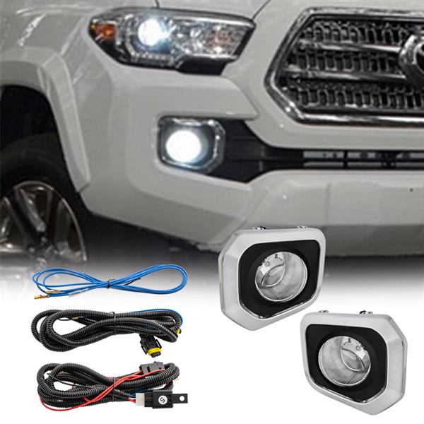 Left&Right Fog Lights For 2016 2017 2018 Toyota Tacoma w/Wiring Switch