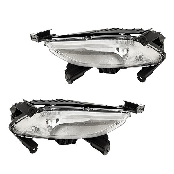 For 2011-2014 Sonata Clear Lens Fog Lights Lamps W/Wiring Switch&Bulbs LH&RH