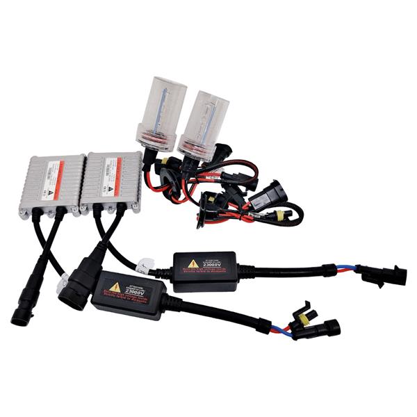 55W AC W/O CANBUS 9004 9007 Hi/Low Beams 4300K HID Xenon Light Kit w/ Slim Ballasts