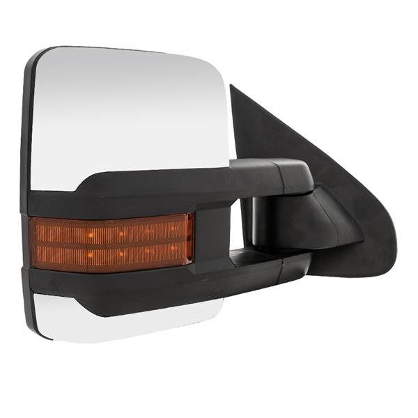 PAIR(2) Chrome For 14-18 Chevy Silverado GMC Sierra Tow Power Heated LED Mirrors