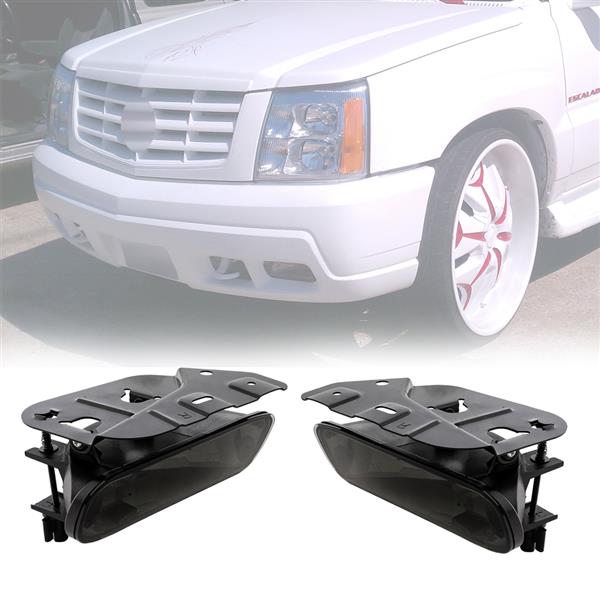 For Cadillac Escalade 02 03 04 05 06 Smoke Lens Pair Fog Lights Lamp Replacement
