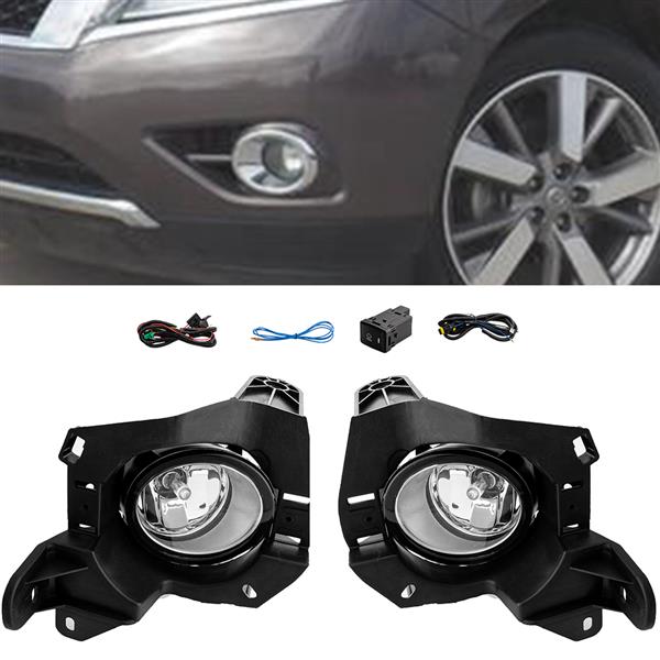 For 2013-2016 Nissan Pathfinder Fog Lights w/Bulb&Wiring&Switch LH&RH