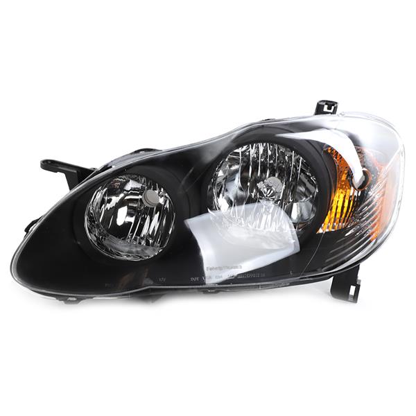 TO2502154 TO2503154 Headlights Lamp BLK for 2003-2008 Toyota Corolla S CE LE XRS