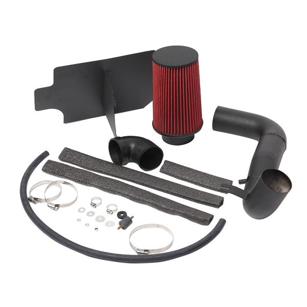 3" Intake Pipe With Air Filter Black Wrinkle   Red Filter for Gmc / Chevrolet Sonoma 1998-2003 2.2L L4 Red