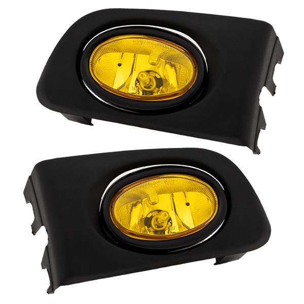 For 2001-2003 Honda Civic 2/4DR Yellow/Amber Lens Fog Lights Lamps w/ Switch