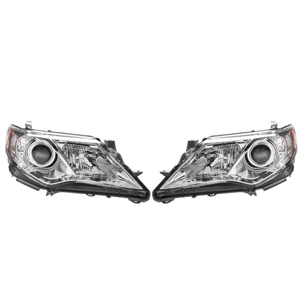 Pair of Headlights OE Composite Direct Replacement Clear for 12-14 Toyota