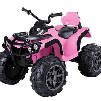 LZ-906 ATV Double Drive Children Car with 45W*12 12V7AH*1 Battery without Remote Control Pink