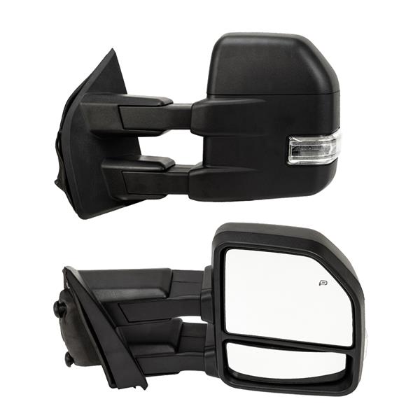 For 15-17 Ford F150 Pickup Towing Mirrors 8 PIN Power Heated LED Signals Pair