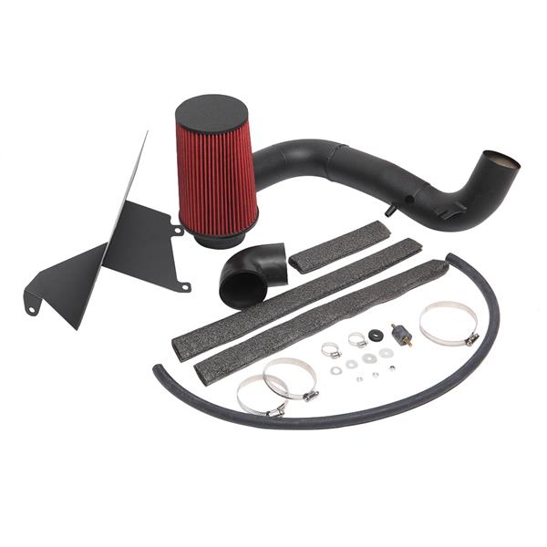 3" Intake Pipe With Air Filter Black Wrinkle   Red Filter for Gmc / Chevrolet Sonoma 1998-2003 2.2L L4 Red